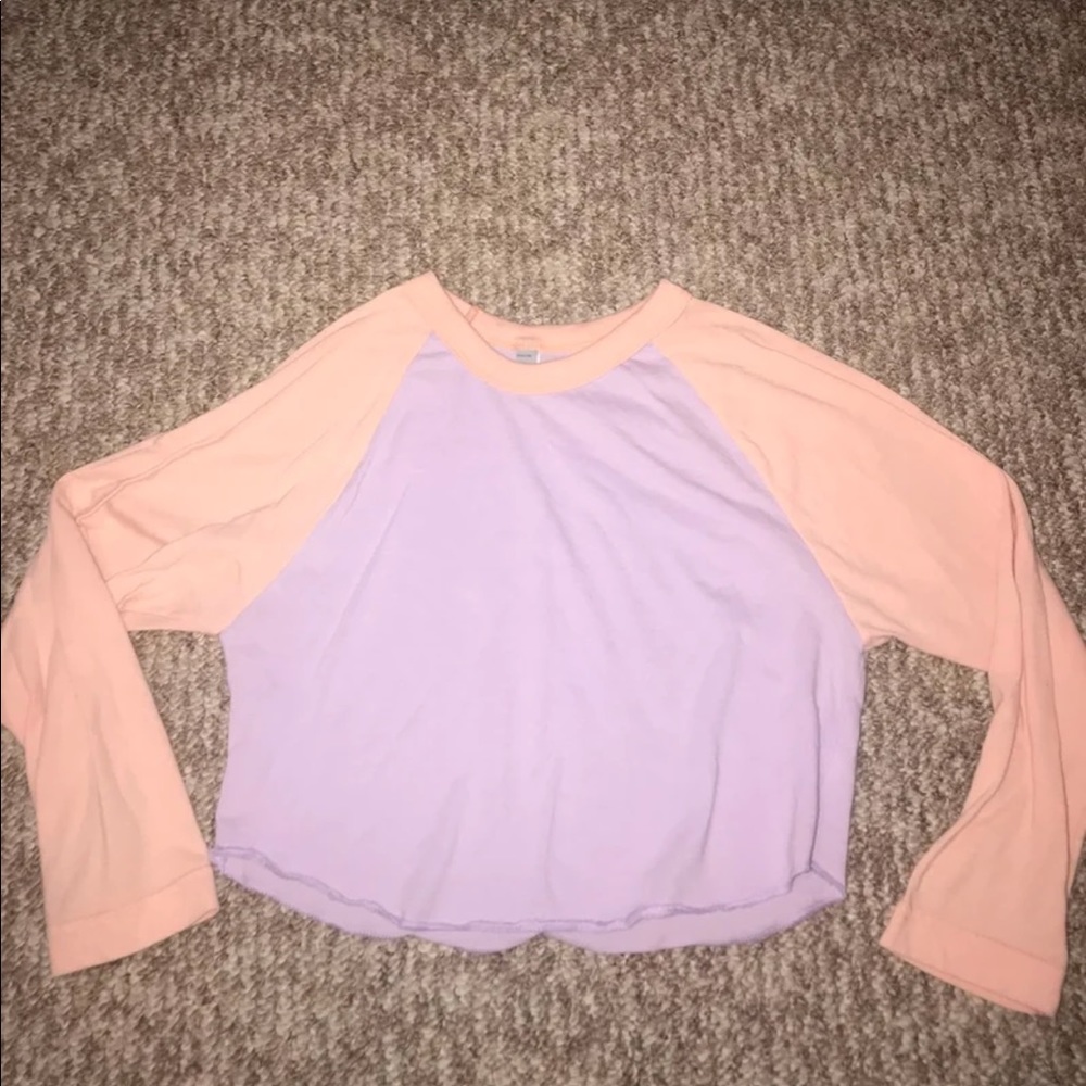 American Apparel cropped baseball tee